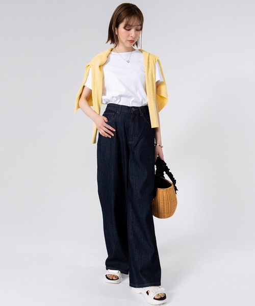 PERSON'S(パーソンズ)の「PERSON'S/パーソンズ OTONA バギー ウエストゴム ボトムス デニムパンツ ジーンズ(デニムパンツ・レディース・ワンウォッシュ/ブラック・L/M/S/XS)」の3枚目の写真