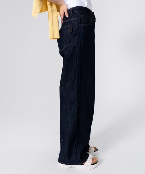 PERSON'S(パーソンズ)の「PERSON'S/パーソンズ OTONA バギー ウエストゴム ボトムス デニムパンツ ジーンズ(デニムパンツ・レディース・ワンウォッシュ/ブラック・L/M/S/XS)」の4枚目の写真