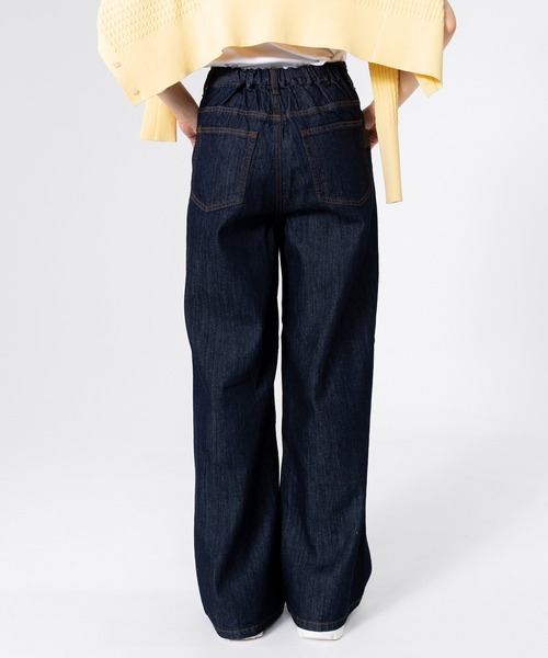 PERSON'S(パーソンズ)の「PERSON'S/パーソンズ OTONA バギー ウエストゴム ボトムス デニムパンツ ジーンズ(デニムパンツ・レディース・ワンウォッシュ/ブラック・L/M/S/XS)」の7枚目の写真