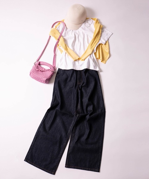 PERSON'S(パーソンズ)の「PERSON'S/パーソンズ OTONA バギー ウエストゴム ボトムス デニムパンツ ジーンズ(デニムパンツ・レディース・ワンウォッシュ/ブラック・L/M/S/XS)」の5枚目の写真