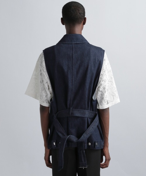 HARE（ハレ）の「ベルテッドデニムベスト(HARE)（ベスト・メンズ・インディゴブルー/ブラック・FREE）」の14枚目の写真