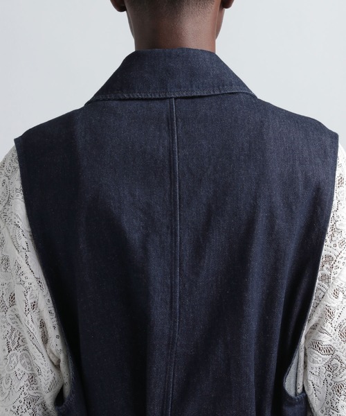 HARE（ハレ）の「ベルテッドデニムベスト(HARE)（ベスト・メンズ・インディゴブルー/ブラック・FREE）」の15枚目の写真