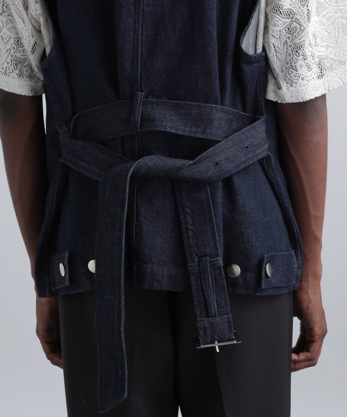 HARE（ハレ）の「ベルテッドデニムベスト(HARE)（ベスト・メンズ・インディゴブルー/ブラック・FREE）」の16枚目の写真