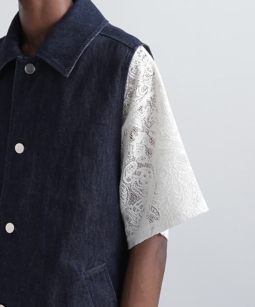 HARE（ハレ）の「ベルテッドデニムベスト(HARE)（ベスト・メンズ・インディゴブルー/ブラック・FREE）」の18枚目の写真