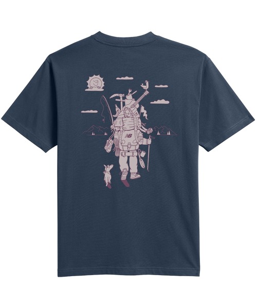 NEW BALANCE(ニューバランス)の「New Balance Hiker リラックスショートスリーブTシャツ(Tシャツ/カットソー・メンズ・ネイビー/ライトグレー・X-LARGE/XX-LARGE/MEDIUM/LARGE/SMALL)」の1枚目の写真