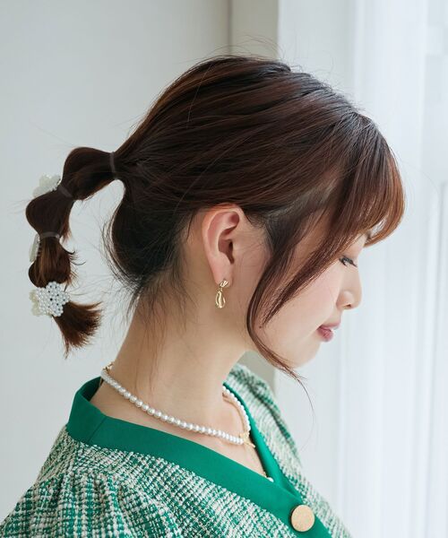 MAJESTIC LEGON（マジェスティックレゴン）の「アンニュイポイントピアス（ピアス（両耳用）・レディース・シルバー/B/A・FREE）」の4枚目の写真