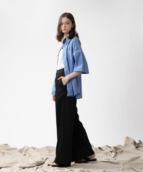 selle glant（セレグランテ）の「WAIST HOOK WIDE PANTS / ウエスト