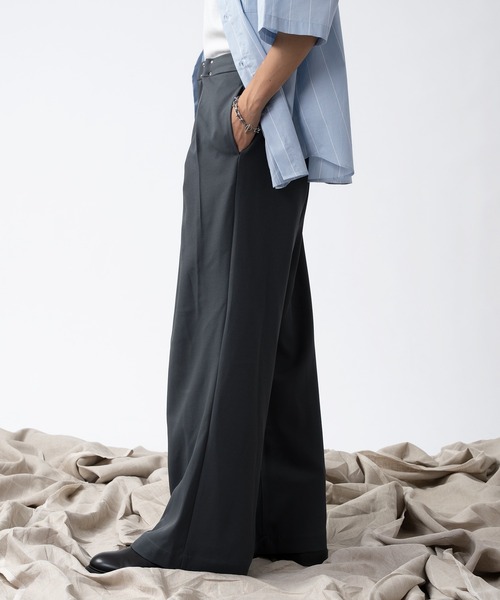 selle glant（セレグランテ）の「WAIST HOOK WIDE PANTS / ウエスト