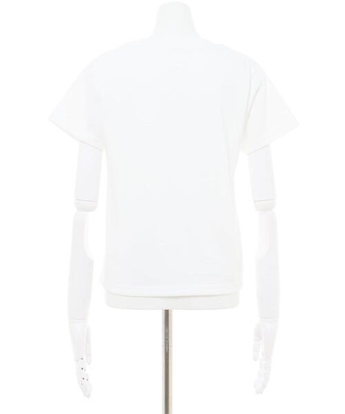 INGNI（イング）の「ラインメタルロゴTシャツ（Tシャツ/カットソー・レディース・ホワイト×シルバー/ローズ系2/ブラック×シルバー・M）」の6枚目の写真