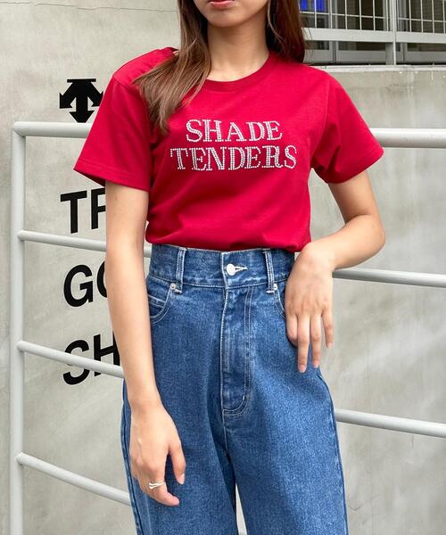 INGNI（イング）の「ラインメタルロゴTシャツ（Tシャツ/カットソー・レディース・ホワイト×シルバー/ローズ系2/ブラック×シルバー・M）」の8枚目の写真