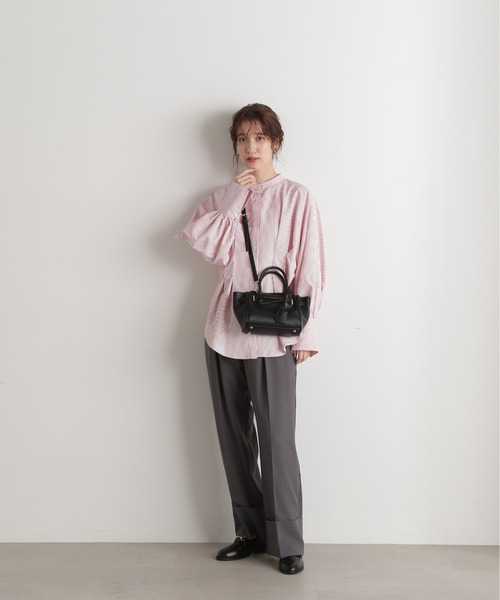 N.（N. Natural Beauty Basic）（エヌエヌナチュラルビューティーベーシック）の「◆ロールアップワイドパンツ（スラックス・レディース・イエロー/グレー・MEDIUM）」の11枚目の写真