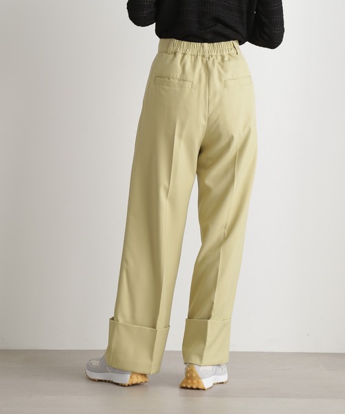 N.（N. Natural Beauty Basic）（エヌエヌナチュラルビューティーベーシック）の「◆ロールアップワイドパンツ（スラックス・レディース・イエロー/グレー・MEDIUM）」の20枚目の写真