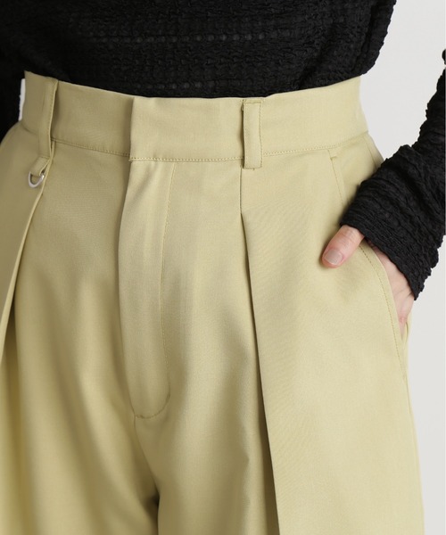 N.（N. Natural Beauty Basic）（エヌエヌナチュラルビューティーベーシック）の「◆ロールアップワイドパンツ（スラックス・レディース・イエロー/グレー・MEDIUM）」の21枚目の写真