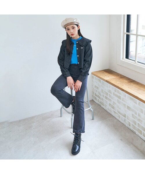 algy（アルジー）の「サークルシシュウベレー（ハンチング/ベレー帽・キッズ・ブラック/サックスブルー/ベージュ・SMALL/MEDIUM）」の13枚目の写真