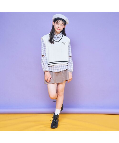 algy（アルジー）の「サークルシシュウベレー（ハンチング/ベレー帽・キッズ・ブラック/サックスブルー/ベージュ・SMALL/MEDIUM）」の20枚目の写真