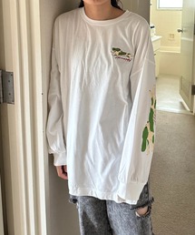 AS KNOW AS plus | ☆袖にもわんこ刺繍ロンT(Tシャツ/カットソー)