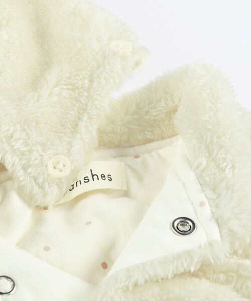 BRANSHES（ブランシェス）の「【ベビー】フード取り外し可能うさ耳ボアベスト（その他ベビー用品・キッズ・アイボリー/ピンク・FREE）」の8枚目の写真