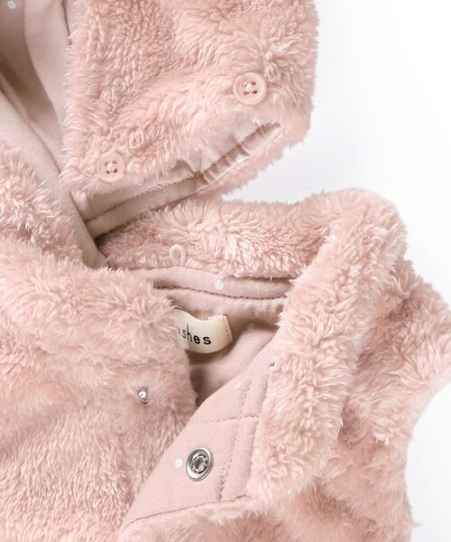 BRANSHES（ブランシェス）の「【ベビー】フード取り外し可能うさ耳ボアベスト（その他ベビー用品・キッズ・アイボリー/ピンク・FREE）」の17枚目の写真