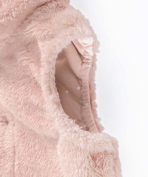 BRANSHES（ブランシェス）の「【ベビー】フード取り外し可能うさ耳ボアベスト（その他ベビー用品・キッズ・アイボリー/ピンク・FREE）」の18枚目の写真