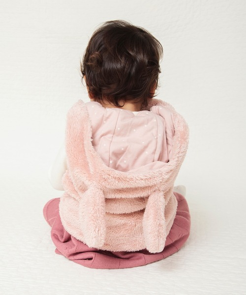 BRANSHES（ブランシェス）の「【ベビー】フード取り外し可能うさ耳ボアベスト（その他ベビー用品・キッズ・アイボリー/ピンク・FREE）」の21枚目の写真