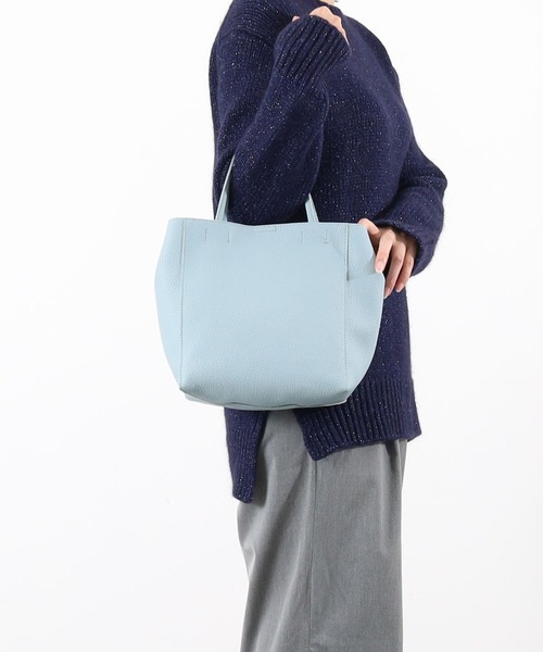 COOCO(クーコ)の「ソフトフェイクレザー2WAYトートバッグ(トートバッグ・レディース・ブラック/キャメル/ライトグリーン/アイボリー/ライトグレー/カーキ/サックスブルー/グレー系その他・9)」の7枚目の写真