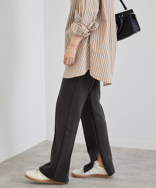 FRAMeWORK（フレームワーク）の「SWEAT ピンタックパンツ（スウェットパンツ・レディース・ホワイト/スミクロ・FREE）」の8枚目の写真