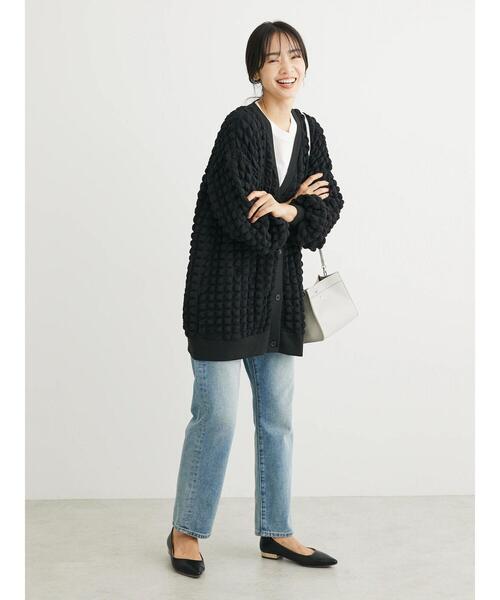 RAY CASSIN FAVORI(レイカズンフェバリ)の「・RAY CASSIN ポップコーンカーディガン(カーディガン/ボレロ・レディース・ブルー/ライトグレー/グレイッシュベージュ/ブラック・FREE)」の10枚目の写真