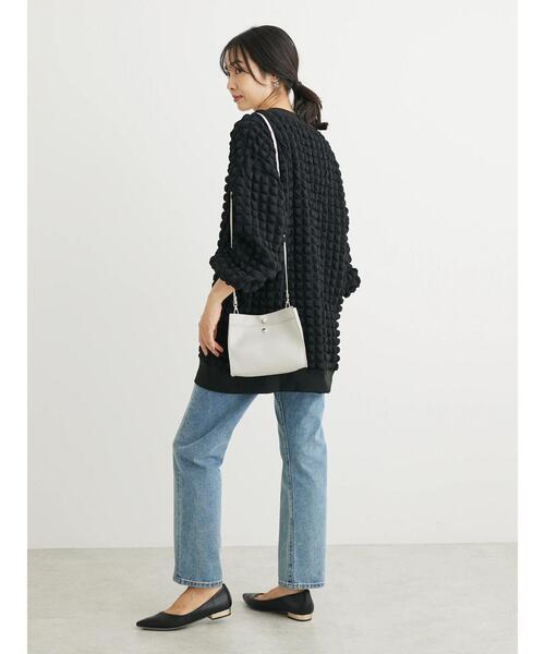 RAY CASSIN FAVORI(レイカズンフェバリ)の「・RAY CASSIN ポップコーンカーディガン(カーディガン/ボレロ・レディース・ブルー/ライトグレー/グレイッシュベージュ/ブラック・FREE)」の11枚目の写真