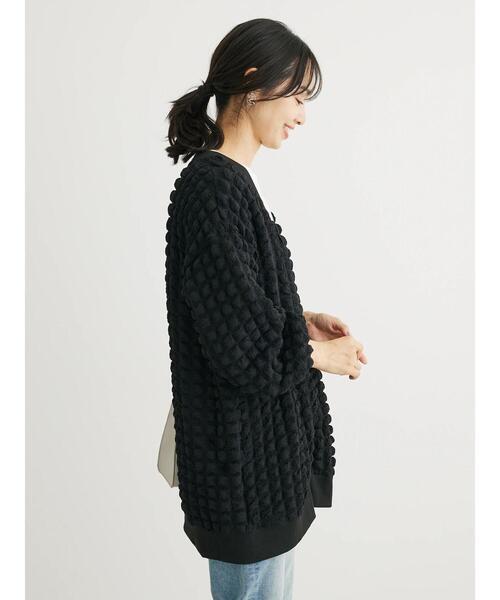 RAY CASSIN FAVORI(レイカズンフェバリ)の「・RAY CASSIN ポップコーンカーディガン(カーディガン/ボレロ・レディース・ブルー/ライトグレー/グレイッシュベージュ/ブラック・FREE)」の14枚目の写真