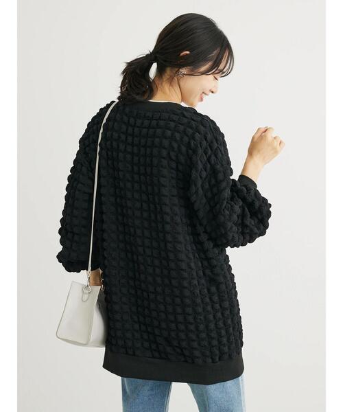 RAY CASSIN FAVORI(レイカズンフェバリ)の「・RAY CASSIN ポップコーンカーディガン(カーディガン/ボレロ・レディース・ブルー/ライトグレー/グレイッシュベージュ/ブラック・FREE)」の15枚目の写真