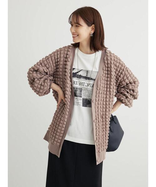 RAY CASSIN FAVORI(レイカズンフェバリ)の「・RAY CASSIN ポップコーンカーディガン(カーディガン/ボレロ・レディース・ブルー/ライトグレー/グレイッシュベージュ/ブラック・FREE)」の21枚目の写真