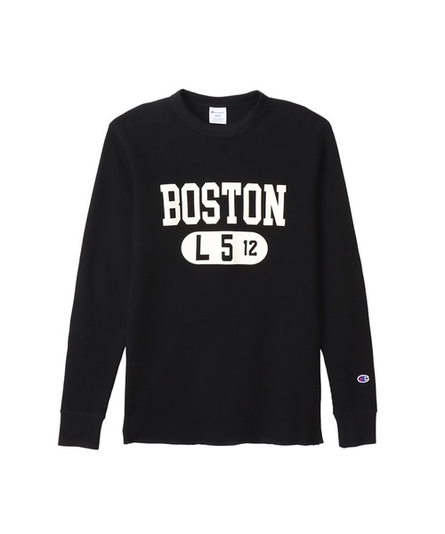 【CHAMPION】MCMXIXロゴ配色ラインロングスリーブTシャツ CHAMPION】MCMXIXロゴ配色ラインロングスリーブTシャツ