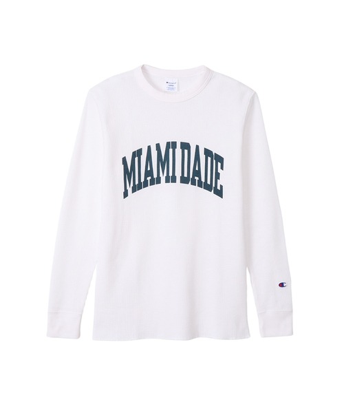 Champion(チャンピオン)の「【Champion/チャンピオン】メンズ ベーシック ロングスリーブTシャツ(Tシャツ/カットソー・メンズ・ネイビー/ブラック系その他2/ホワイト×ネイビー/モカ/グレー/ホワイト系その他7/オリーブ/ブラック系その他・LARGE/MEDIUM/X-LARGE/SMALL)」の2枚目の写真