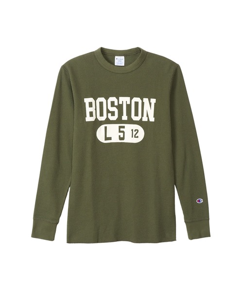 Champion(チャンピオン)の「【Champion/チャンピオン】メンズ ベーシック ロングスリーブTシャツ(Tシャツ/カットソー・メンズ・ネイビー/ブラック系その他2/ホワイト×ネイビー/モカ/グレー/ホワイト系その他7/オリーブ/ブラック系その他・LARGE/MEDIUM/X-LARGE/SMALL)」の7枚目の写真