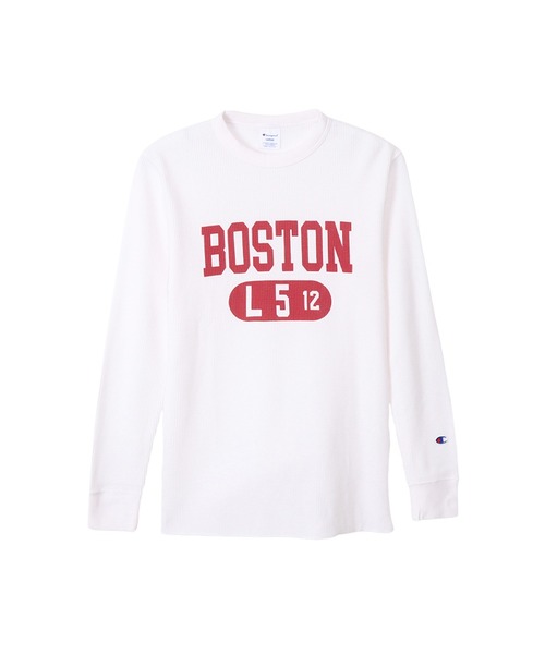Champion(チャンピオン)の「【Champion/チャンピオン】メンズ ベーシック ロングスリーブTシャツ(Tシャツ/カットソー・メンズ・ネイビー/ブラック系その他2/ホワイト×ネイビー/モカ/グレー/ホワイト系その他7/オリーブ/ブラック系その他・LARGE/MEDIUM/X-LARGE/SMALL)」の3枚目の写真