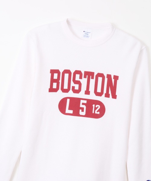 Champion(チャンピオン)の「【Champion/チャンピオン】メンズ ベーシック ロングスリーブTシャツ(Tシャツ/カットソー・メンズ・ネイビー/ブラック系その他2/ホワイト×ネイビー/モカ/グレー/ホワイト系その他7/オリーブ/ブラック系その他・LARGE/MEDIUM/X-LARGE/SMALL)」の9枚目の写真