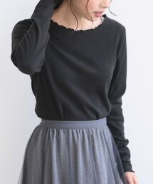 起毛リブメロークルーネックカットソー