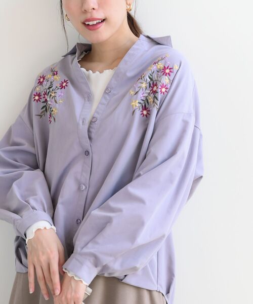 rps(アールピーエス)の「起毛リブメロークルーネックカットソー(Tシャツ/カットソー・レディース・グレイッシュベージュ/グレイッシュブルー/アイボリー/ブラック・フリー)」の14枚目の写真