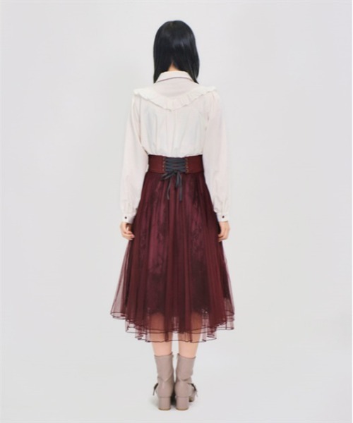 axes femme POETIQUE(アクシーズファムポエティック)の「フェイバリットカラースカート(スカート・レディース・イエロー/ピンク/グリーン/ワイン/ブラック/ブルー・MEDIUM)」の9枚目の写真