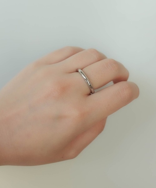 ebine(エビネ)の「金属アレルギー対応/Tube Ring / 3mm(太)/ サージカルステンレス/リング(リング・レディース・シルバー/ゴールド・9号/11号/13号/16号)」の2枚目の写真