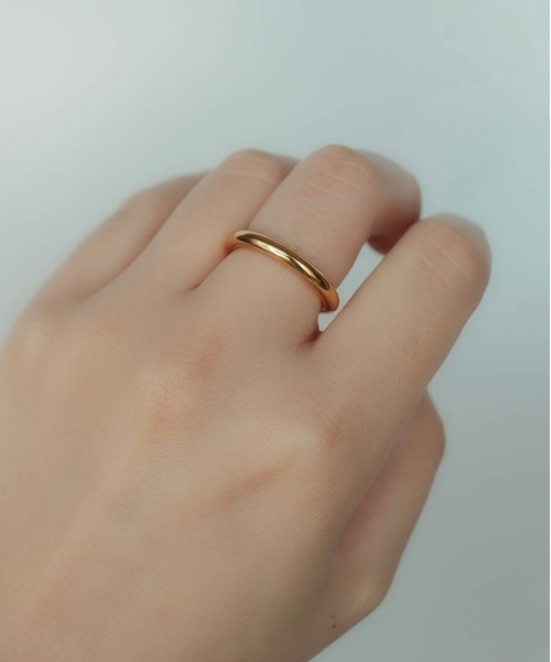 ebine(エビネ)の「金属アレルギー対応/Tube Ring / 3mm(太)/ サージカルステンレス/リング(リング・レディース・シルバー/ゴールド・9号/11号/13号/16号)」の1枚目の写真
