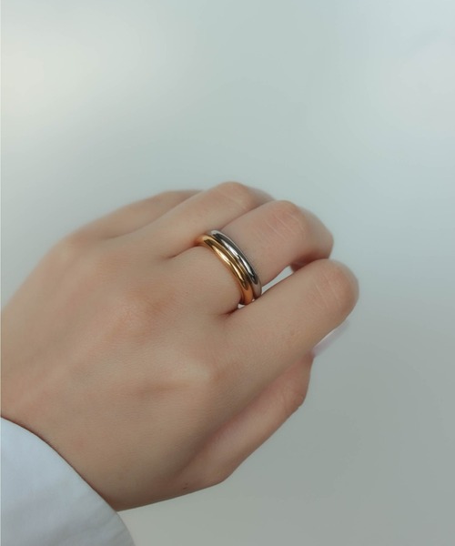 ebine(エビネ)の「金属アレルギー対応/Tube Ring / 3mm(太)/ サージカルステンレス/リング(リング・レディース・シルバー/ゴールド・9号/11号/13号/16号)」の4枚目の写真
