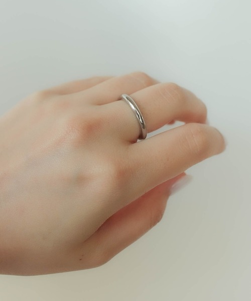 ebine(エビネ)の「金属アレルギー対応/Tube Ring / 3mm(太)/ サージカルステンレス/リング(リング・レディース・シルバー/ゴールド・9号/11号/13号/16号)」の9枚目の写真