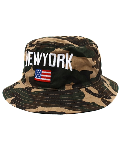 WEGO（ウィゴー）の「WEGO/ NYCフラッグバケットハット（ハット・レディース・ホワイト/ブラック/その他1・FREE）」の3枚目の写真