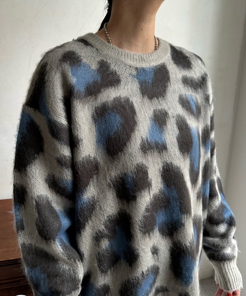 DouDou（ドゥドゥ）の「【WEB限定】 レオパードシャギークルネック（ニット/セーター・レディース・ベージュ/グレー・FREE）」の17枚目の写真