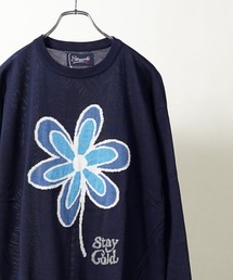 【STAYGOLD】フラワーモチーフ クルーニット / Flower Motif Crew Knit