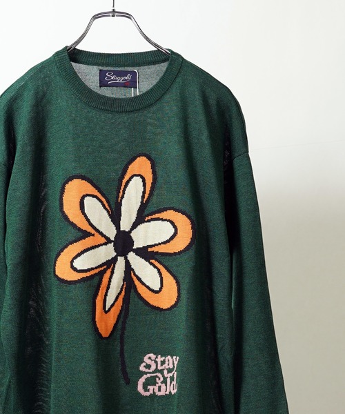 【STAYGOLD】フラワーモチーフ クルーニット / Flower Motif Crew Knit（ニット/セーター）｜STAY GOLD（ステイゴールド） mdprevattcaulkingandwaterproofing.com
