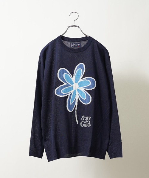 【STAYGOLD】フラワーモチーフ クルーニット / Flower Motif Crew Knit（ニット/セーター）｜STAY GOLD（ステイゴールド） mdprevattcaulkingandwaterproofing.com