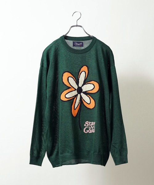 【STAYGOLD】フラワーモチーフ クルーニット / Flower Motif Crew Knit（ニット/セーター）｜STAY GOLD（ステイゴールド） mdprevattcaulkingandwaterproofing.com