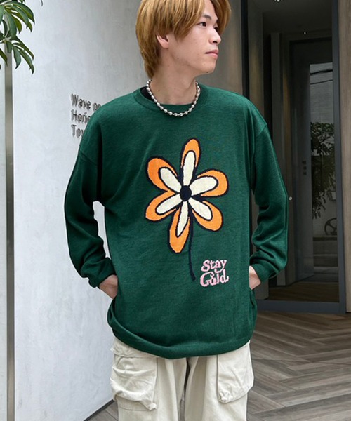 【STAYGOLD】フラワーモチーフ クルーニット / Flower Motif Crew Knit（ニット/セーター）｜STAY GOLD（ステイゴールド） mdprevattcaulkingandwaterproofing.com